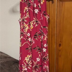 White House Black Market Pink Floral Asymmetrical Dress